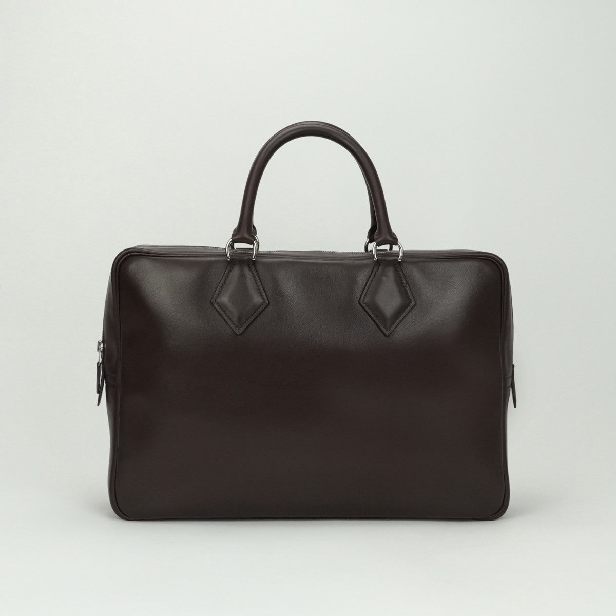 エルメス HERMES プリュム40 プリュム 40 バッグ ビジネスバッグ ブリーフケース エヴァーグレイン ブラウン brown 茶 シルバー金具