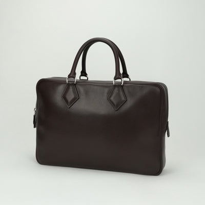 エルメス HERMES プリュム40 プリュム 40 バッグ ビジネスバッグ ブリーフケース エヴァーグレイン ブラウン brown 茶 シルバー金具