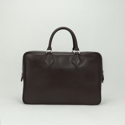 エルメス HERMES プリュム40 プリュム 40 バッグ ビジネスバッグ ブリーフケース エヴァーグレイン ブラウン brown 茶 シルバー金具