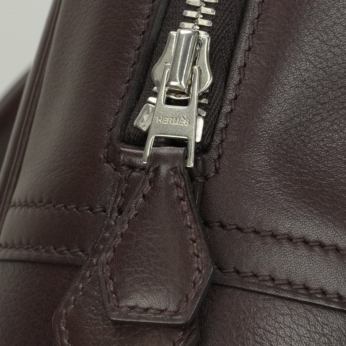 エルメス HERMES プリュム40 プリュム 40 バッグ ビジネスバッグ ブリーフケース エヴァーグレイン ブラウン brown 茶 シルバー金具