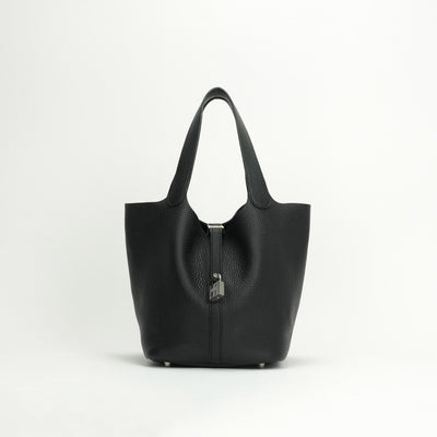 エルメス HERMES ピコタンロックMM ピコタンロック MM ピコタンロック22 バッグ トートバッグ トリヨンクレマンス ノワール noir ブラック Black 黒 シルバー金具