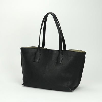 LOEWE Loewe t 구매자 가방 토트 백 가죽 검은 검은 색