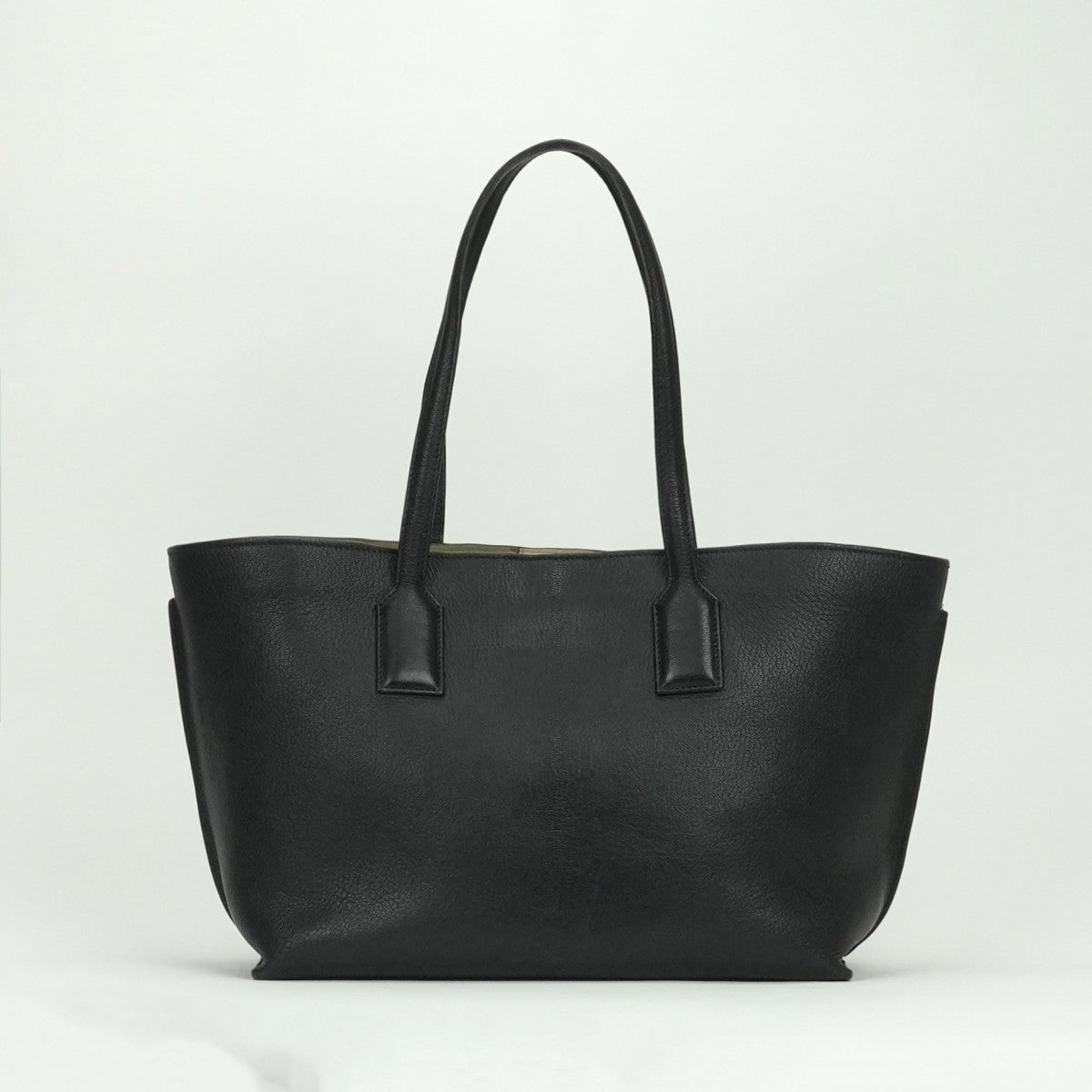 LOEWE Loewe t 구매자 가방 토트 백 가죽 검은 검은 색