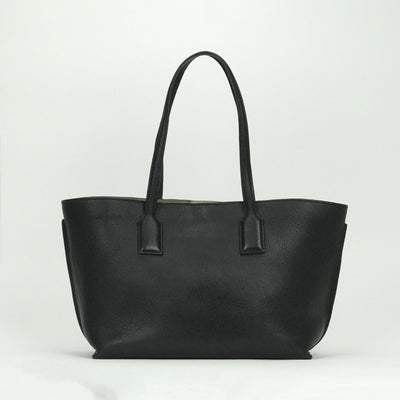 LOEWE Loewe t 구매자 가방 토트 백 가죽 검은 검은 색