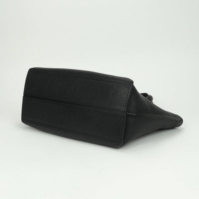 LOEWE Loewe t 구매자 가방 토트 백 가죽 검은 검은 색