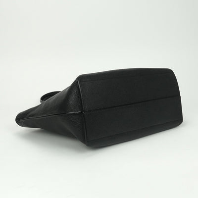LOEWE Loewe t 구매자 가방 토트 백 가죽 검은 검은 색