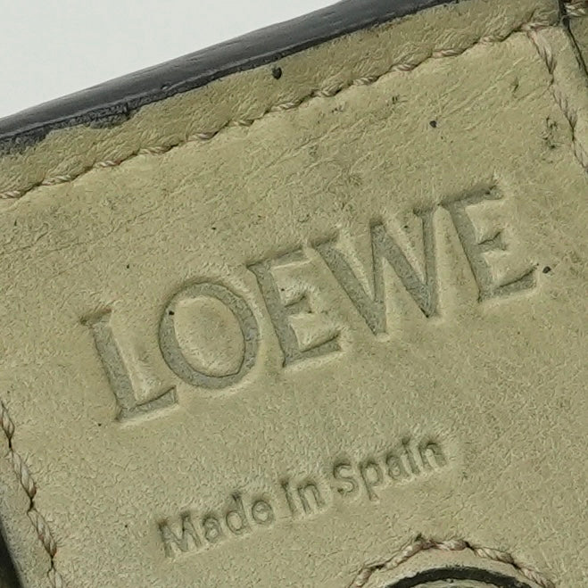LOEWE Loewe t 구매자 가방 토트 백 가죽 검은 검은 색
