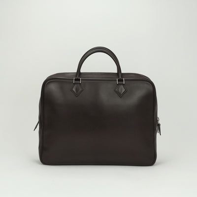 エルメス HERMES プリュムドッグ38 プリュムドッグ 38 バッグ ビジネスバッグ ブリーフケース ボックスカーフ ブラウン brown 茶 シルバー金具
