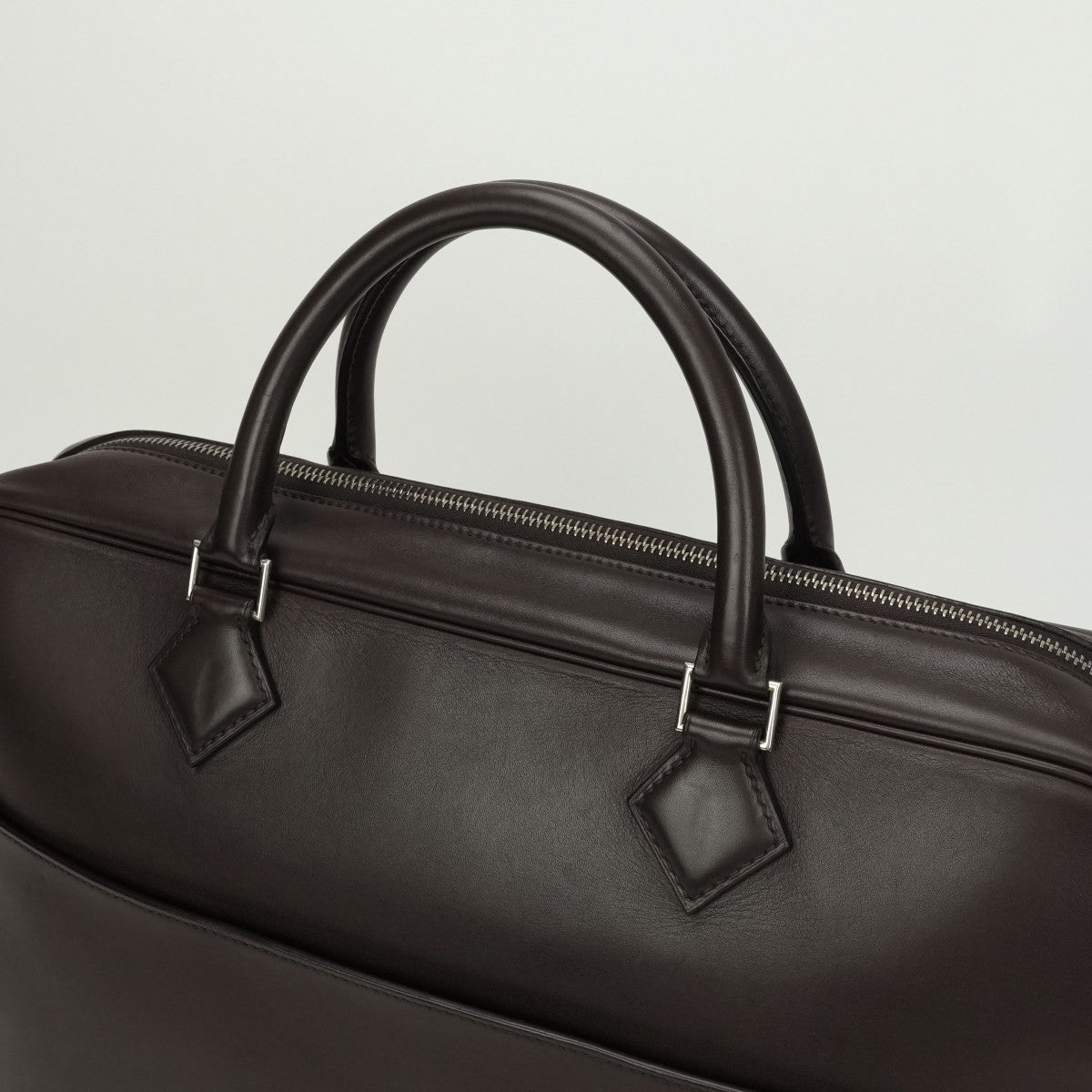エルメス HERMES プリュムドッグ38 プリュムドッグ 38 バッグ ビジネスバッグ ブリーフケース ボックスカーフ ブラウン brown 茶 シルバー金具