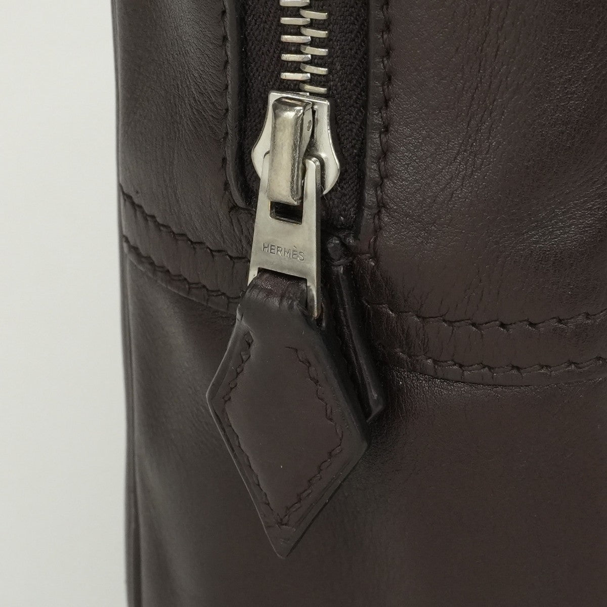 エルメス HERMES プリュムドッグ38 プリュムドッグ 38 バッグ ビジネスバッグ ブリーフケース ボックスカーフ ブラウン brown 茶 シルバー金具