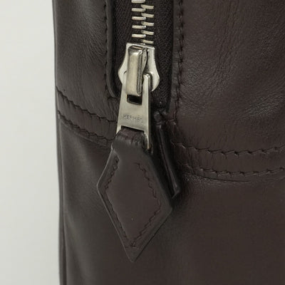 エルメス HERMES プリュムドッグ38 プリュムドッグ 38 バッグ ビジネスバッグ ブリーフケース ボックスカーフ ブラウン brown 茶 シルバー金具