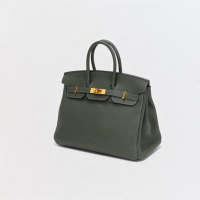 エルメス HERMES バーキン25 バーキン 25 バッグ トートバッグ トゴ ヴェールマキ Vertmaquis ダークグリーン Green 緑 ゴールド金具 ハンドバッグ