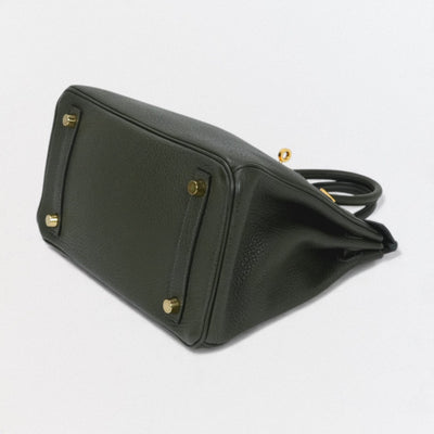 エルメス HERMES バーキン25 バーキン 25 バッグ トートバッグ トゴ ヴェールマキ Vertmaquis ダークグリーン Green 緑 ゴールド金具 ハンドバッグ