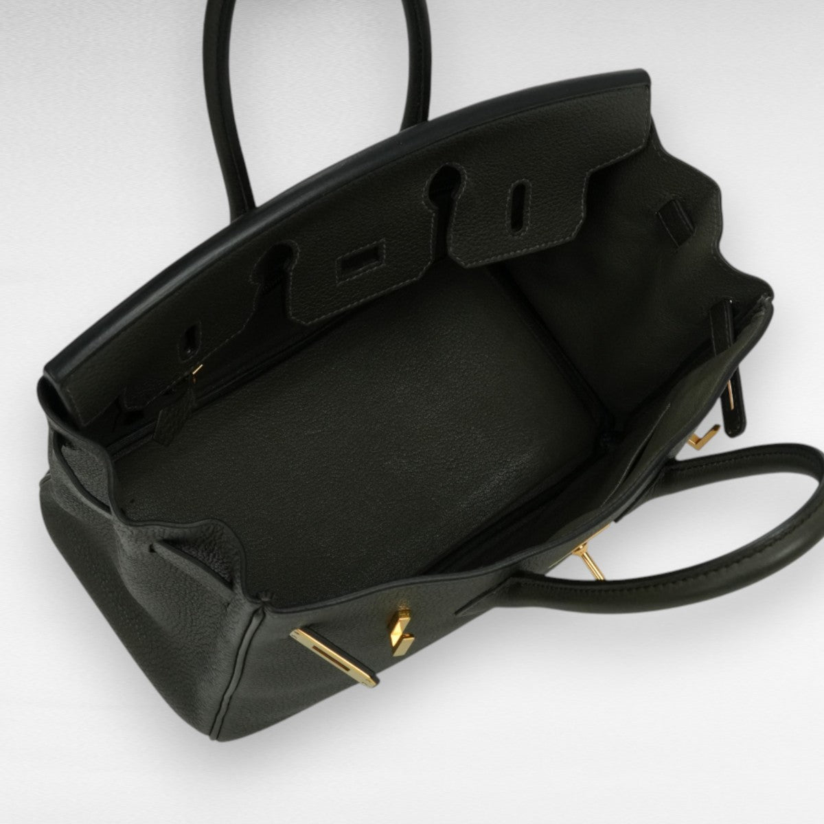 エルメス HERMES バーキン25 バーキン 25 バッグ トートバッグ トゴ ヴェールマキ Vertmaquis ダークグリーン Green 緑 ゴールド金具 ハンドバッグ