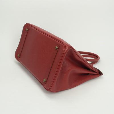 エルメス HERMES バーキン35 バーキン 35 バッグ トートバッグ アルデンヌ ルージュヴィフ　Rouge Vif レッド Red 赤 ゴールド金具 ハンドバッグ