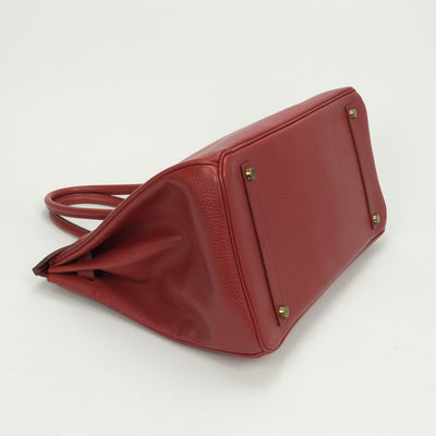 エルメス HERMES バーキン35 バーキン 35 バッグ トートバッグ アルデンヌ ルージュヴィフ　Rouge Vif レッド Red 赤 ゴールド金具 ハンドバッグ
