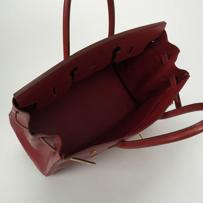 エルメス HERMES バーキン35 バーキン 35 バッグ トートバッグ アルデンヌ ルージュヴィフ　Rouge Vif レッド Red 赤 ゴールド金具 ハンドバッグ