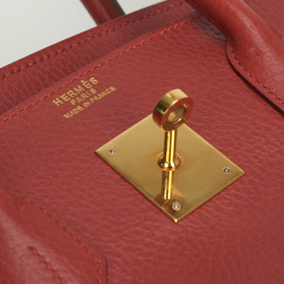 エルメス HERMES バーキン35 バーキン 35 バッグ トートバッグ アルデンヌ ルージュヴィフ　Rouge Vif レッド Red 赤 ゴールド金具 ハンドバッグ