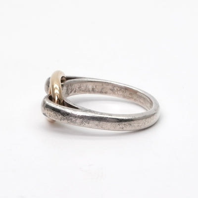 HERMES HERMES Chaine d'Ancre Ring 750/925 Silver Gold Anchene Chene