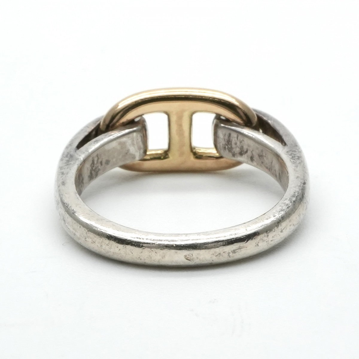 HERMES HERMES Chaine d'Ancre Ring 750/925 Silver Gold Anchene Chene