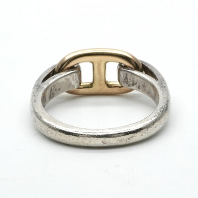 HERMES HERMES Chaine d'Ancre Ring 750/925 Silver Gold Anchene Chene