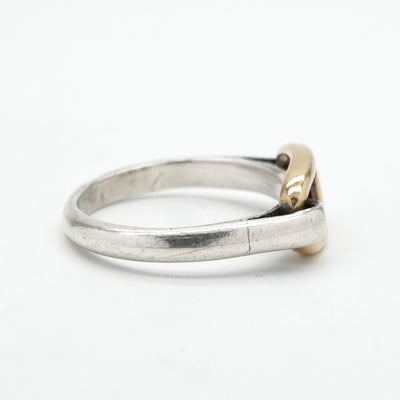 HERMES HERMES Chaine d'Ancre Ring 750/925 Silver Gold Anchene Chene