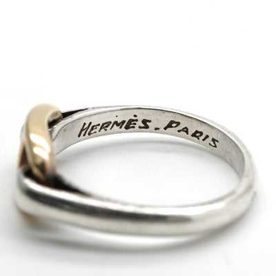 HERMES HERMES Chaine d'Ancre Ring 750/925 Silver Gold Anchene Chene