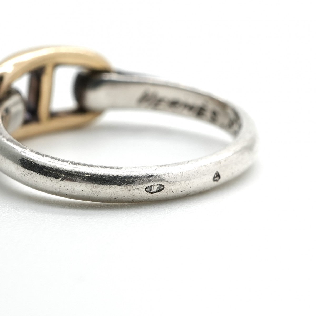 HERMES HERMES Chaine d'Ancre Ring 750/925 Silver Gold Anchene Chene