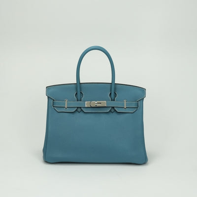 エルメス HERMES バーキン30 バーキン 30 バッグ トートバッグ トゴ ブルージーン Bluejean ブルー Blue 青 シルバー金具 ハンドバッグ