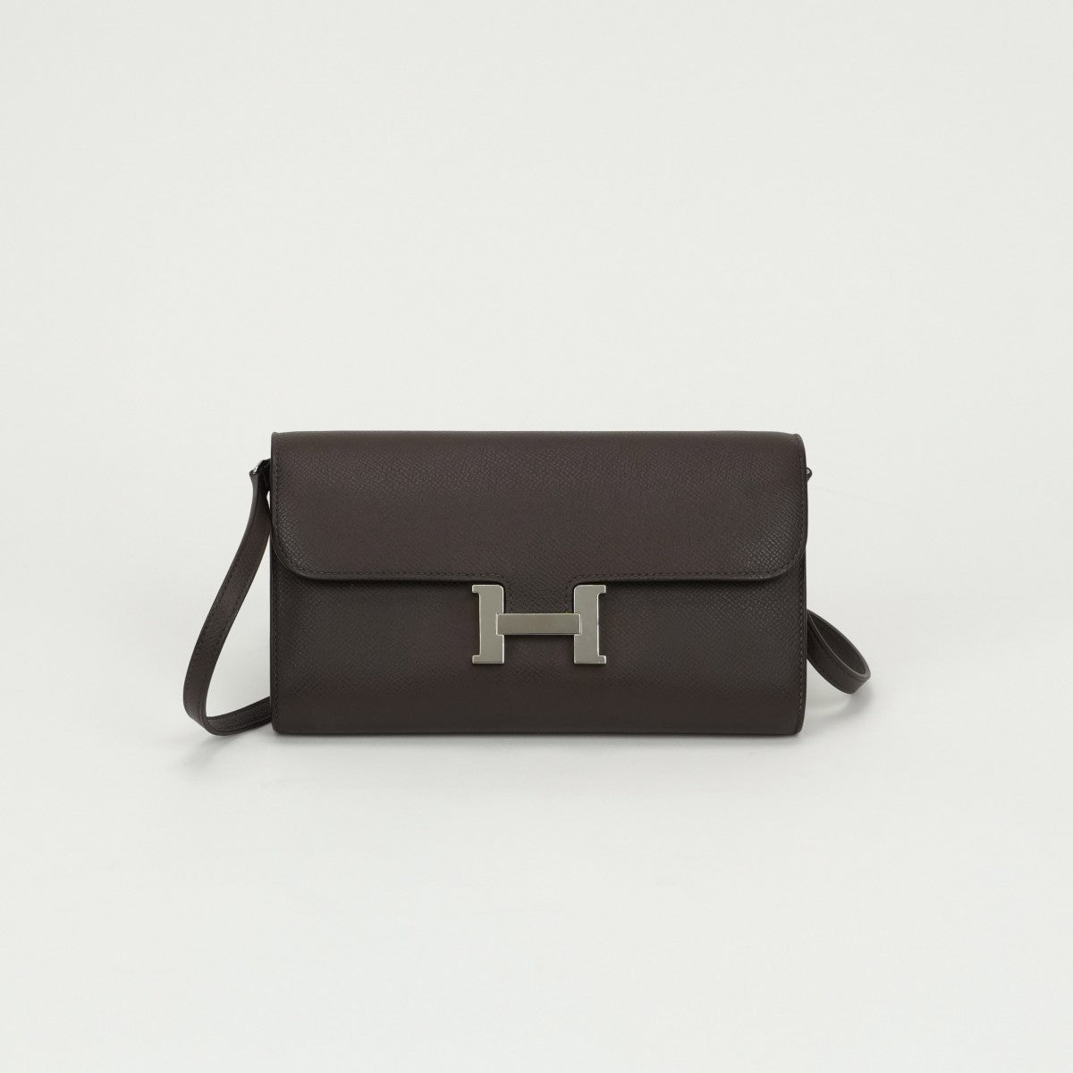エルメス HERMES コンスタンスロングトゥーゴー コンスタンスロング トゥーゴー 財布 長財布 ロングウォレット エプソン カフェ ブラウン 茶 シルバー金具 ヴォーエプソン