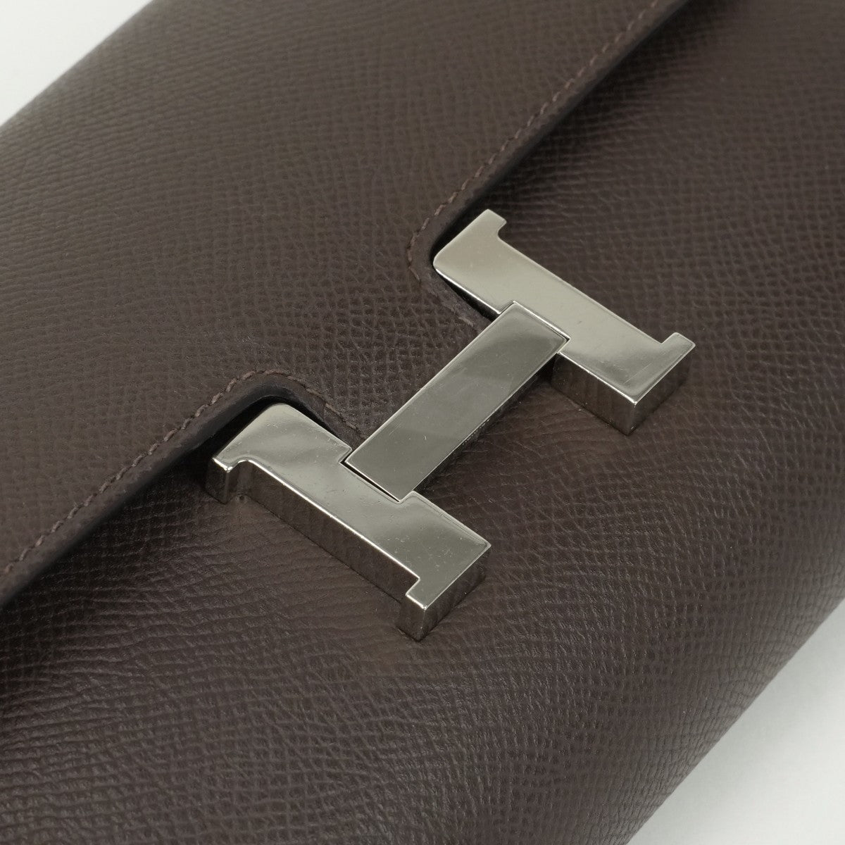 エルメス HERMES コンスタンスロングトゥーゴー コンスタンスロング トゥーゴー 財布 長財布 ロングウォレット エプソン カフェ ブラウン 茶 シルバー金具 ヴォーエプソン