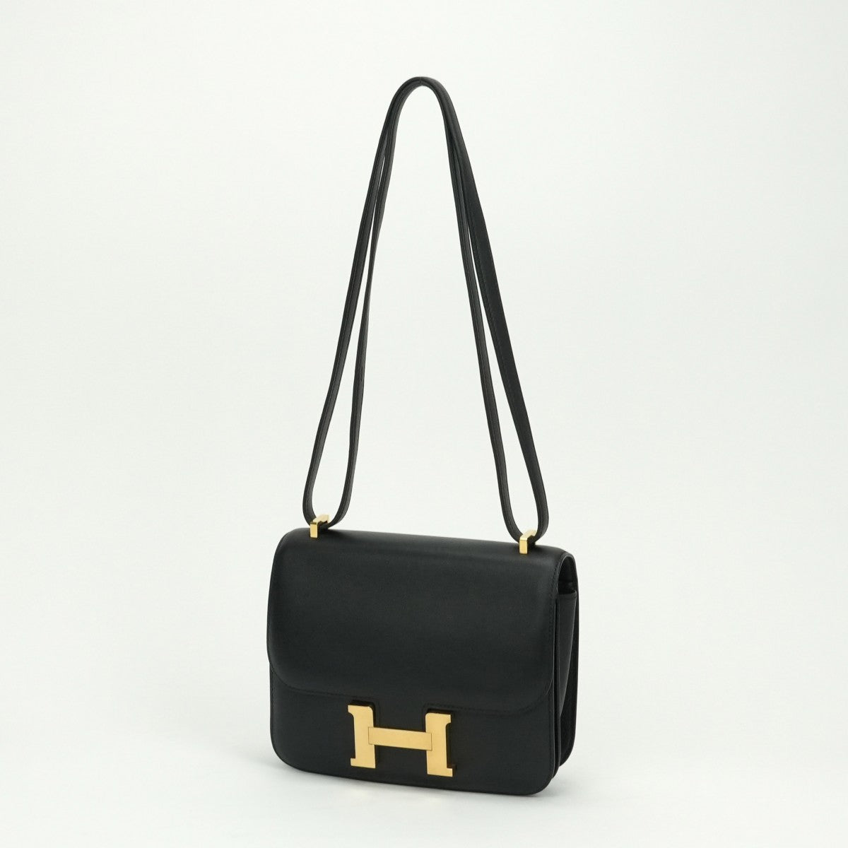 HERMES HERMES Constance 3 mini 18 Constance 3 Mini 18 Constance Mini Constance 18 Bag Shoulder Bag Swift Noir Noir Black Black Gold Hardware Vo Swift Shoulder Bag H Buckle