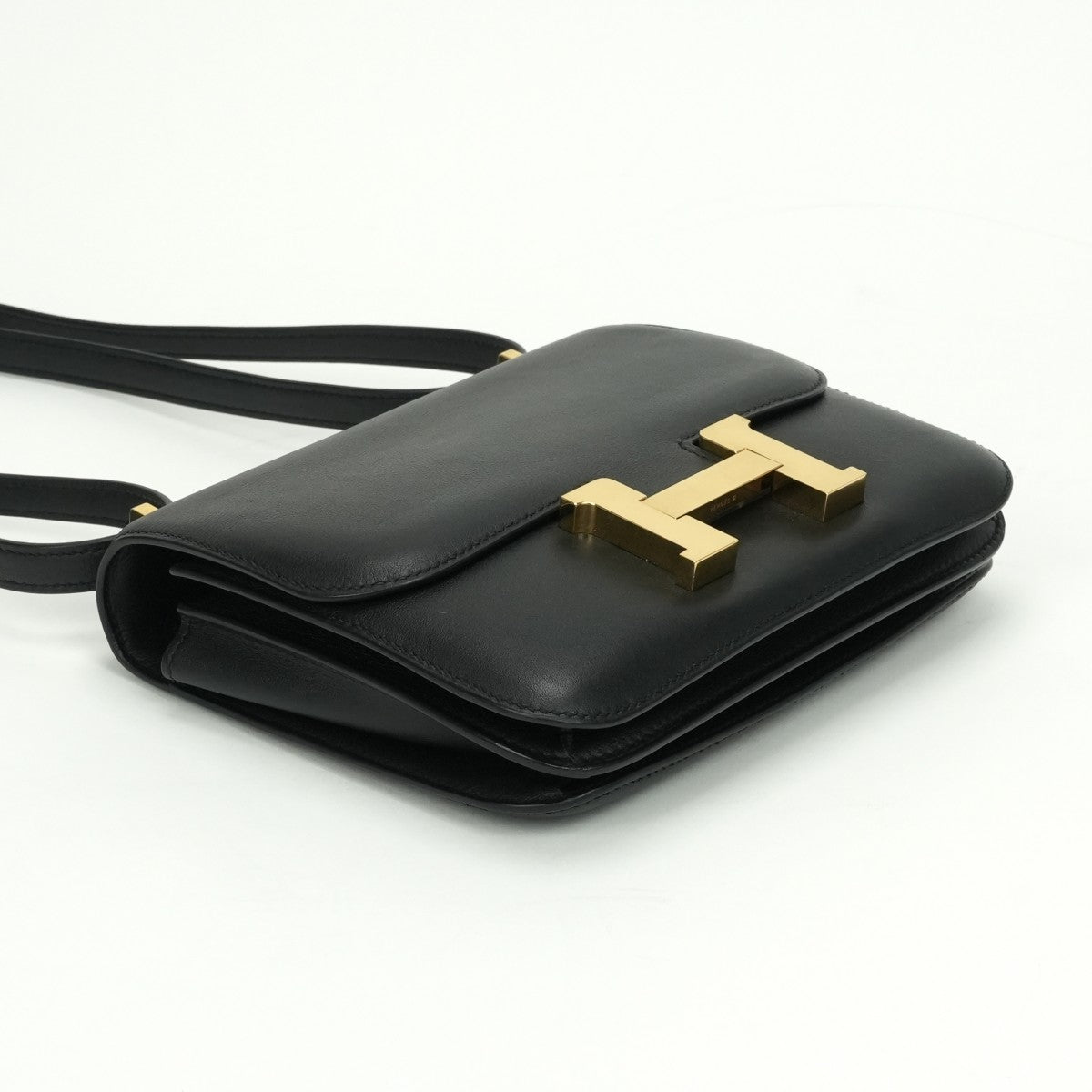HERMES HERMES Constance 3 mini 18 Constance 3 Mini 18 Constance Mini Constance 18 Bag Shoulder Bag Swift Noir Noir Black Black Gold Hardware Vo Swift Shoulder Bag H Buckle