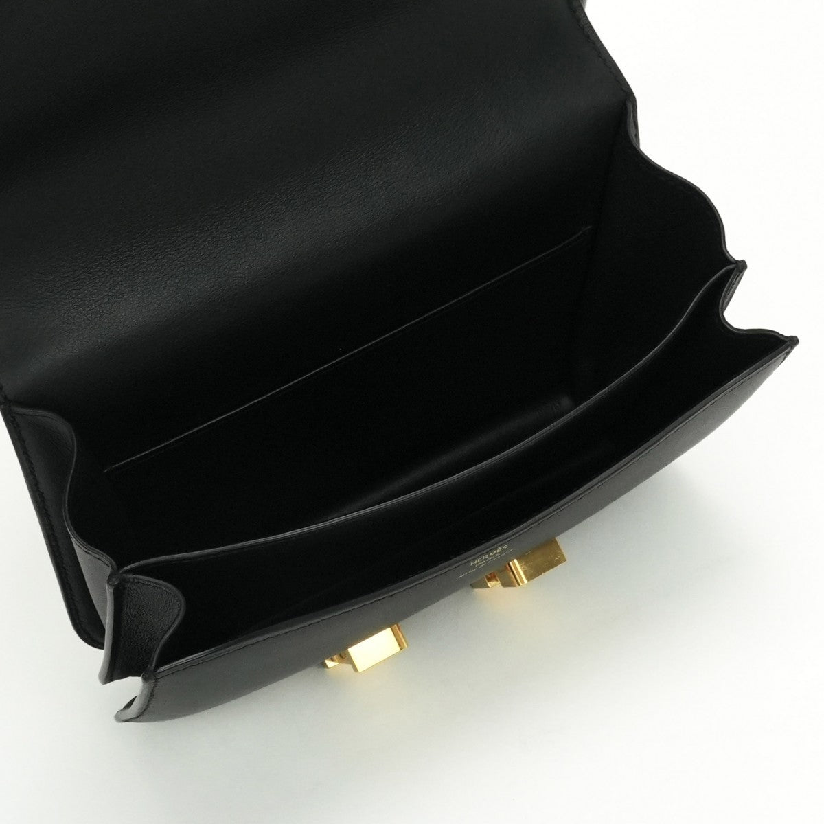 HERMES HERMES Constance 3 mini 18 Constance 3 Mini 18 Constance Mini Constance 18 Bag Shoulder Bag Swift Noir Noir Black Black Gold Hardware Vo Swift Shoulder Bag H Buckle