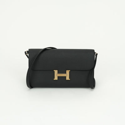 エルメス HERMES コンスタンスロングトゥーゴー コンスタンスロング トゥーゴー 財布 長財布 ロングウォレット エプソン ノワール noir ブラック Black 黒 ローズゴールド金具 ヴォーエプソン PG金具 ピンクゴールド金具