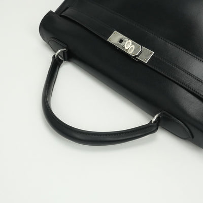 エルメス HERMES ケリー32 ケリー 32 バッグ トートバッグ ショルダーバッグ ボックスカーフ ノワール　noir ブラック Black 黒 エレクトラム金具 内縫い　シルバー金具　ゴールド金具　コンビ金具