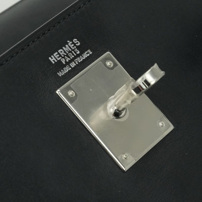 エルメス HERMES ケリー32 ケリー 32 バッグ トートバッグ ショルダーバッグ ボックスカーフ ノワール　noir ブラック Black 黒 エレクトラム金具 内縫い　シルバー金具　ゴールド金具　コンビ金具