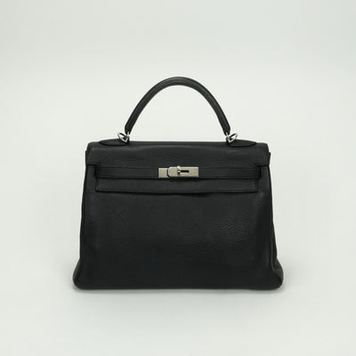 エルメス HERMES ケリー32 ケリー 32 バッグ トートバッグ ショルダーバッグ トリヨンクレマンス ノワール Noir ブラック Black 黒 シルバー金具 ハンドバッグ ショルダーバッグ V字金具