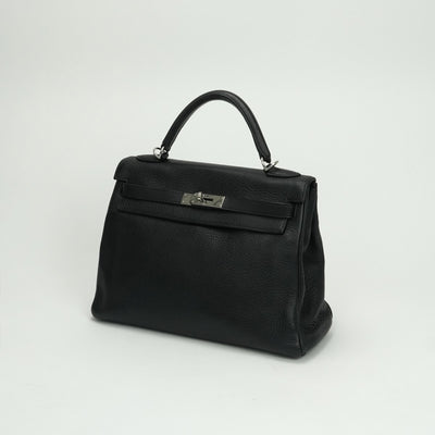 エルメス HERMES ケリー32 ケリー 32 バッグ トートバッグ ショルダーバッグ トリヨンクレマンス ノワール Noir ブラック Black 黒 シルバー金具 ハンドバッグ ショルダーバッグ V字金具