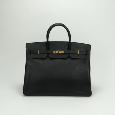エルメス HERMES バーキン40 バーキン 40 バッグ トートバッグ アルデンヌ ノワール Noir ブラック Black 黒 ゴールド金具 ハンドバッグ
