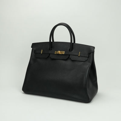 エルメス HERMES バーキン40 バーキン 40 バッグ トートバッグ アルデンヌ ノワール Noir ブラック Black 黒 ゴールド金具 ハンドバッグ