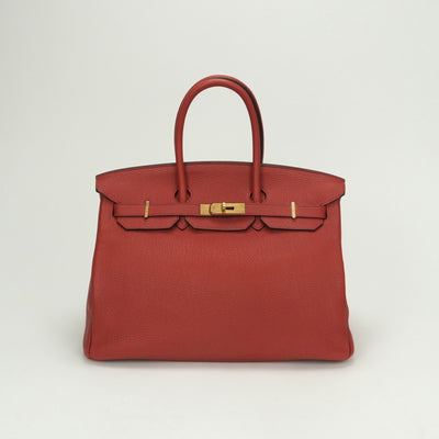 エルメス HERMES バーキン35 バーキン 35 バッグ トートバッグ トゴ ブーゲンビリア　Bougainvillea レッド Red 赤 ゴールド金具 ハンドバッグ