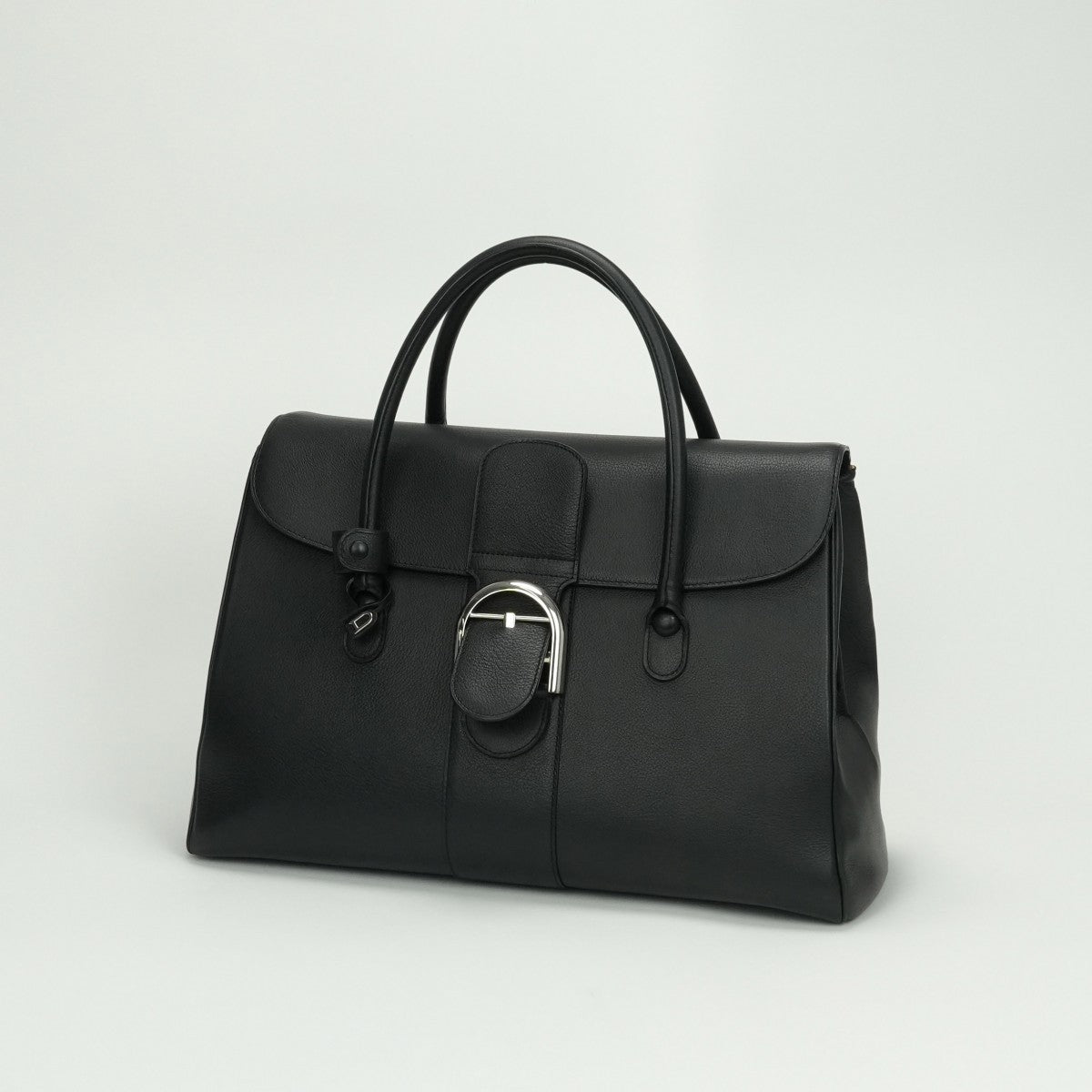 DELVAUX DELVAUX Brillon GM Brillon GM Bag, tote bag, shoulder bag, leather, black, black, silver fittings, handbag, 2-way bag