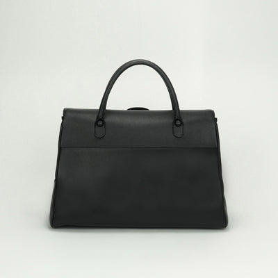 DELVAUX DELVAUX Brillon GM Brillon GM Bag, tote bag, shoulder bag, leather, black, black, silver fittings, handbag, 2-way bag