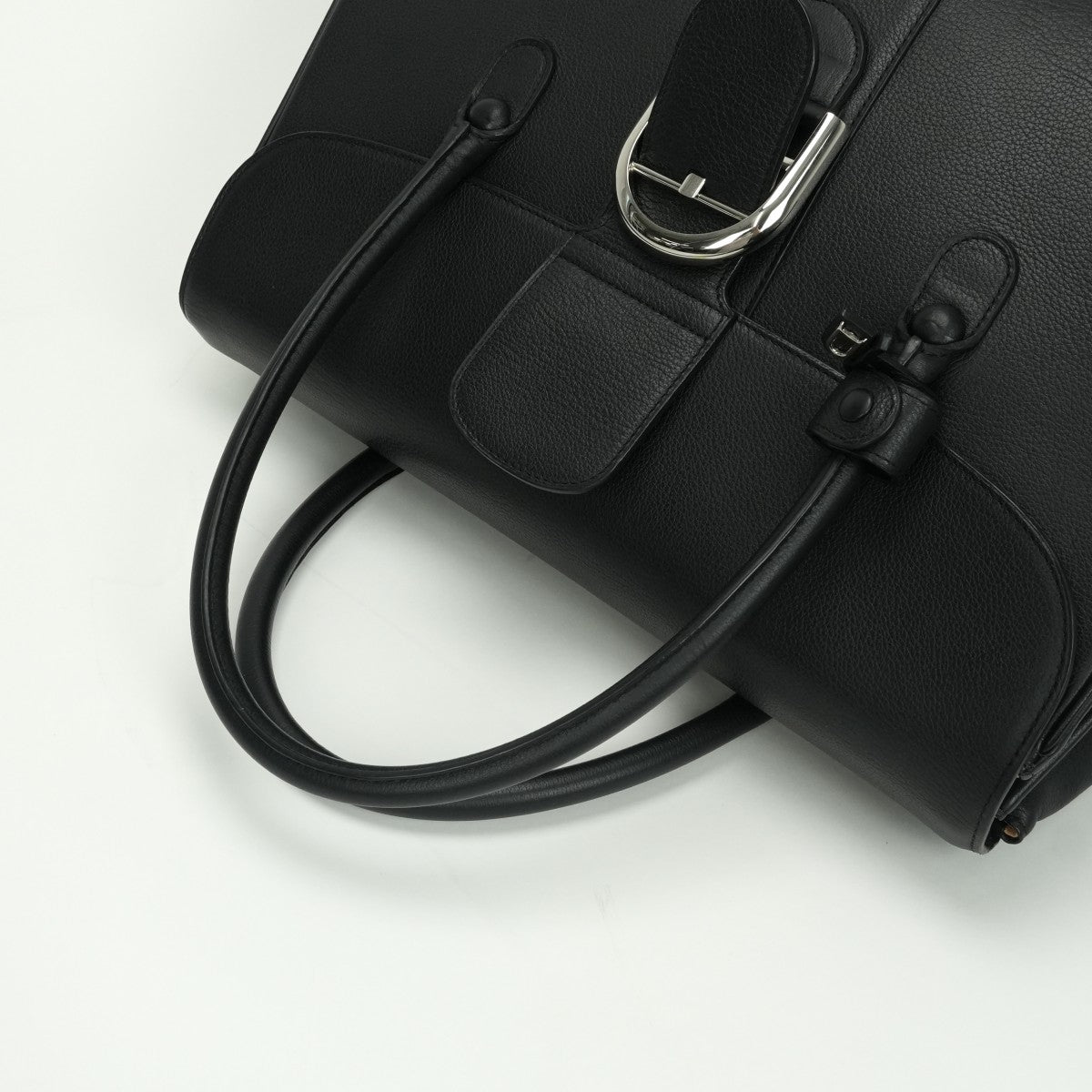 DELVAUX DELVAUX Brillon GM Brillon GM Bag, tote bag, shoulder bag, leather, black, black, silver fittings, handbag, 2-way bag
