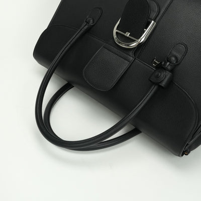 DELVAUX DELVAUX Brillon GM Brillon GM Bag, tote bag, shoulder bag, leather, black, black, silver fittings, handbag, 2-way bag