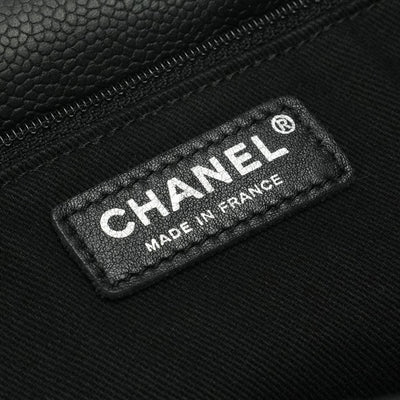 CHANEL 샤넬 Matelass? 가방 토트 백 캐비어 피부 검은 색 검은 실버 하드웨어