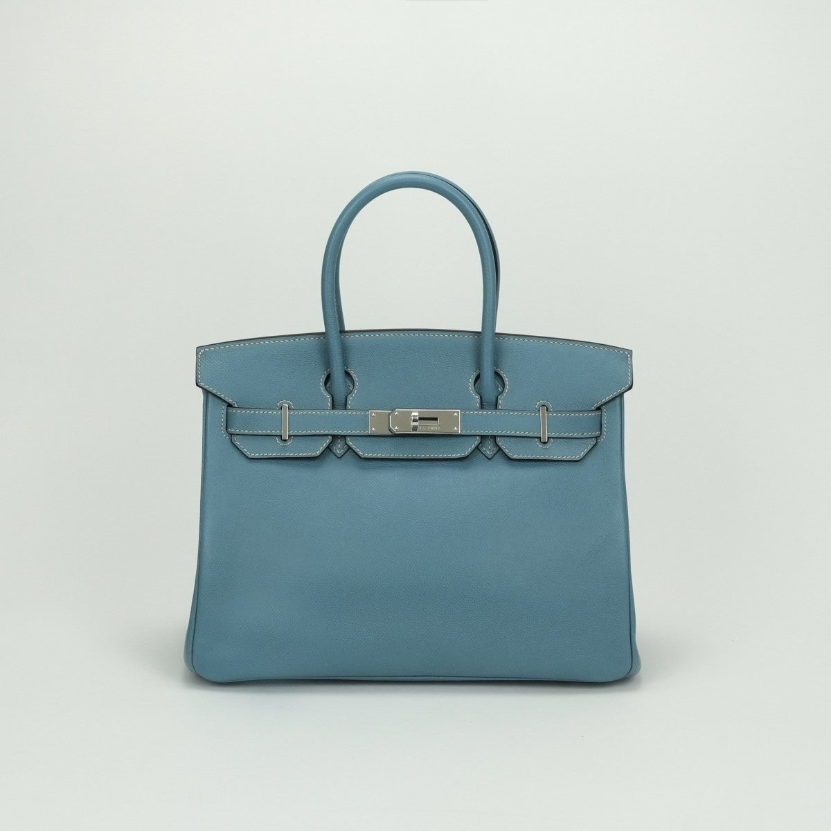 エルメス HERMES バーキン30 バーキン 30 バッグ トートバッグ エプソン ブルージーン bluejean ブルー Blue 青 シルバー金具 ヴォーエプソン