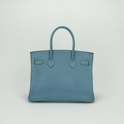 エルメス HERMES バーキン30 バーキン 30 バッグ トートバッグ エプソン ブルージーン bluejean ブルー Blue 青 シルバー金具 ヴォーエプソン