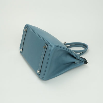 エルメス HERMES バーキン30 バーキン 30 バッグ トートバッグ エプソン ブルージーン bluejean ブルー Blue 青 シルバー金具 ヴォーエプソン